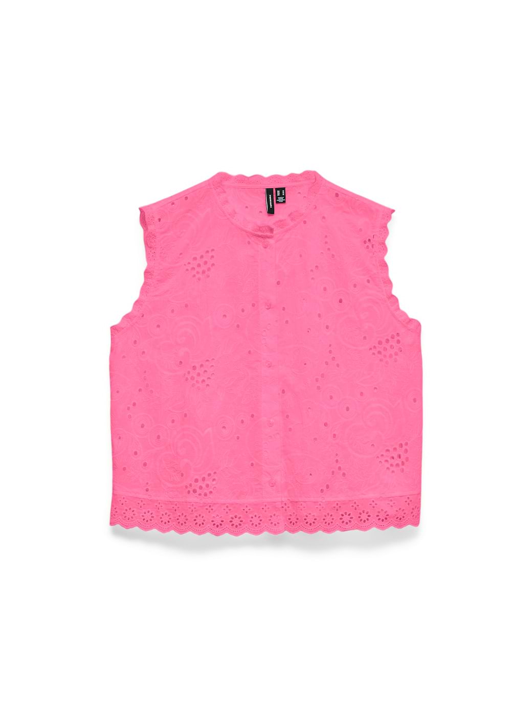 Vero Moda Women's Emily Embroidered Sleeveless Top Pink