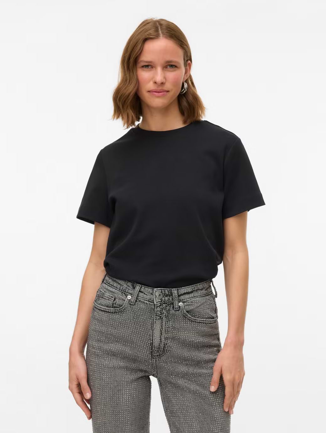 Vero Moda Women's Naima O-Neck Shirt Black
