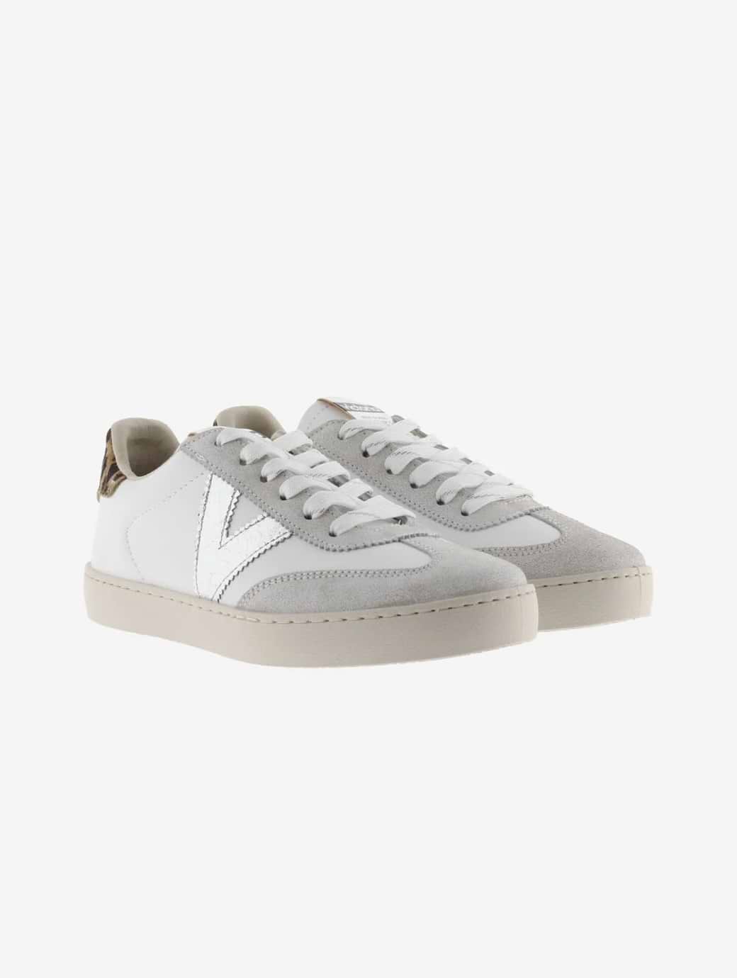 Victoria Berlin Serraje Craquelado Trainer Plata