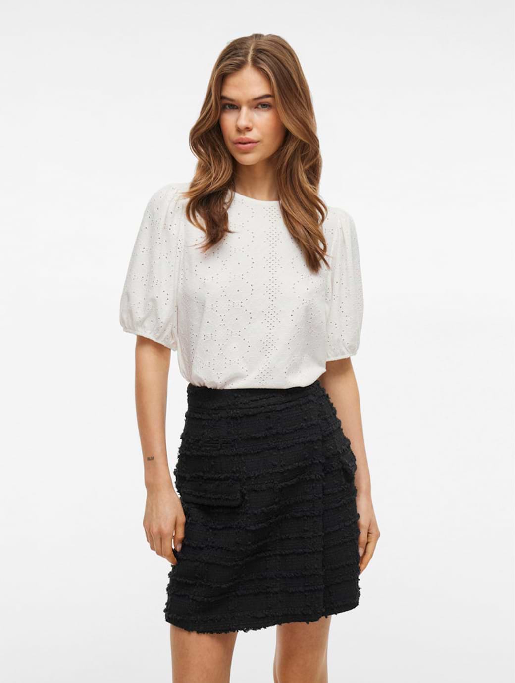 Vila Kally O-Neck 2/4 Top Optical Snow