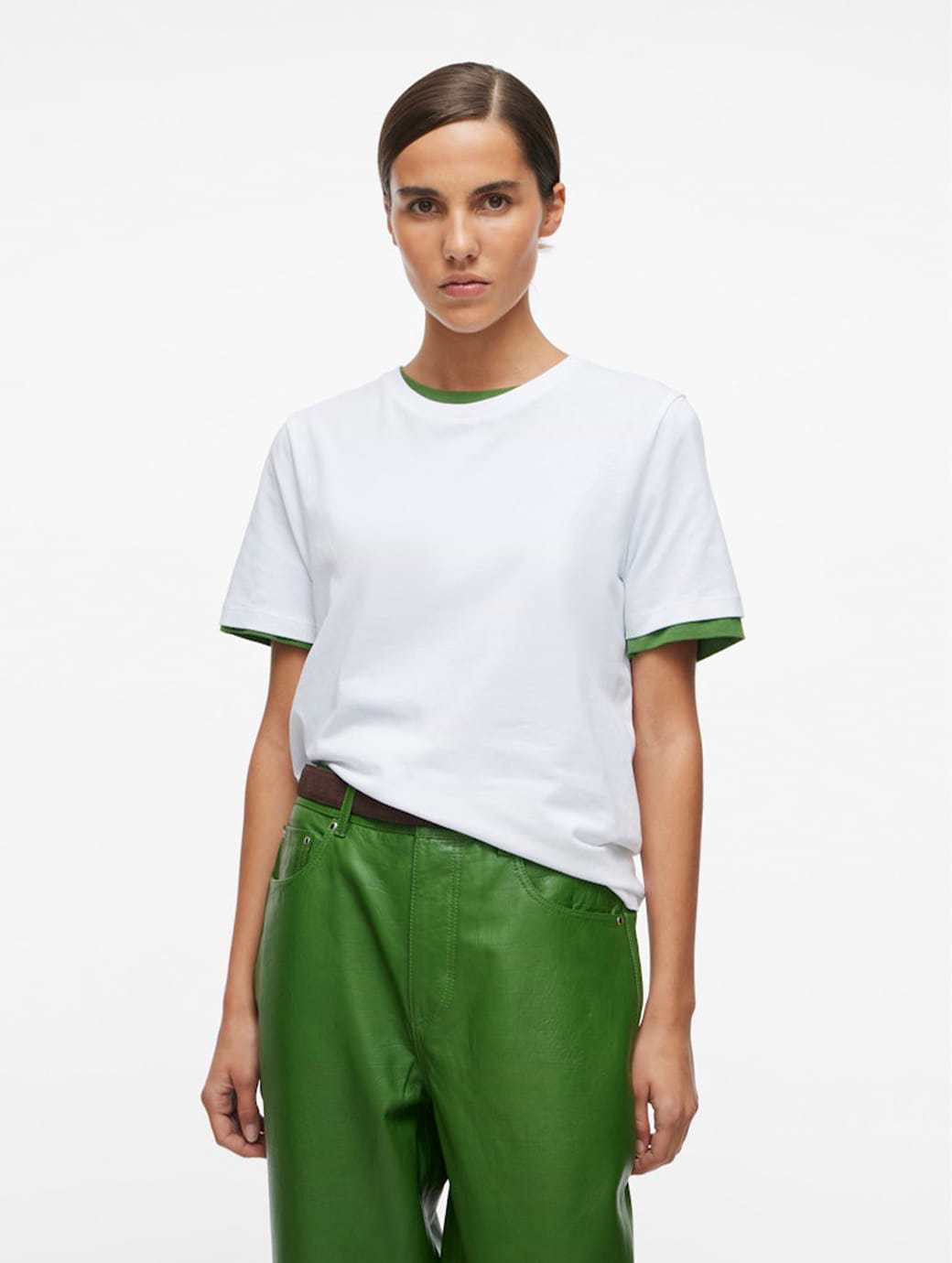 Vila Pima Short Sleeve O-neck Tee Bright White
