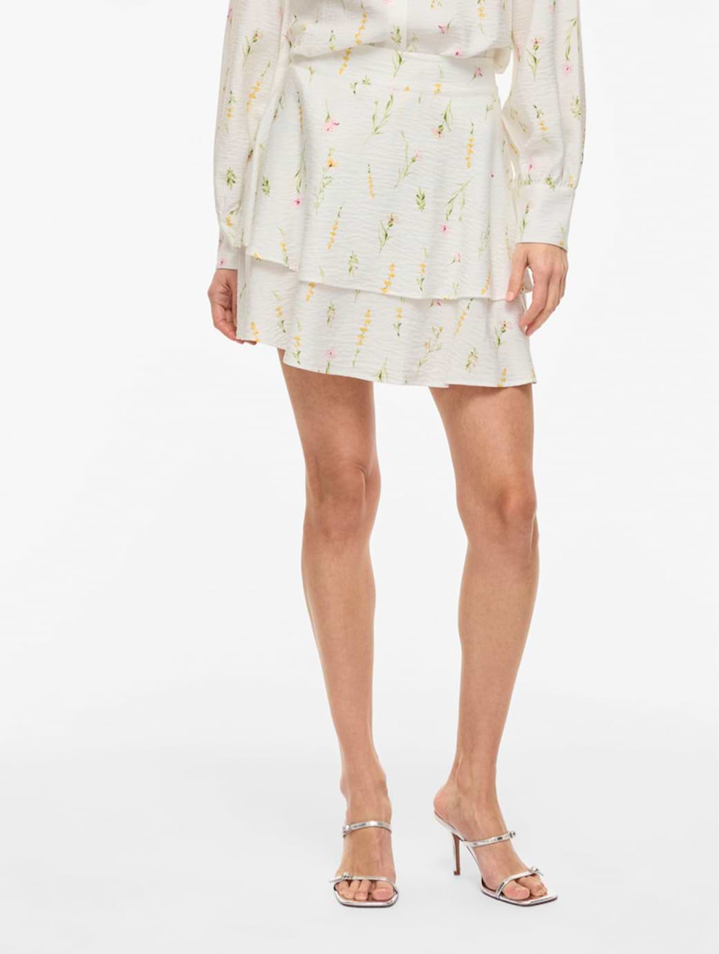 Vila Women's Giti Lore Heavyweight Short Skirt Snow White
