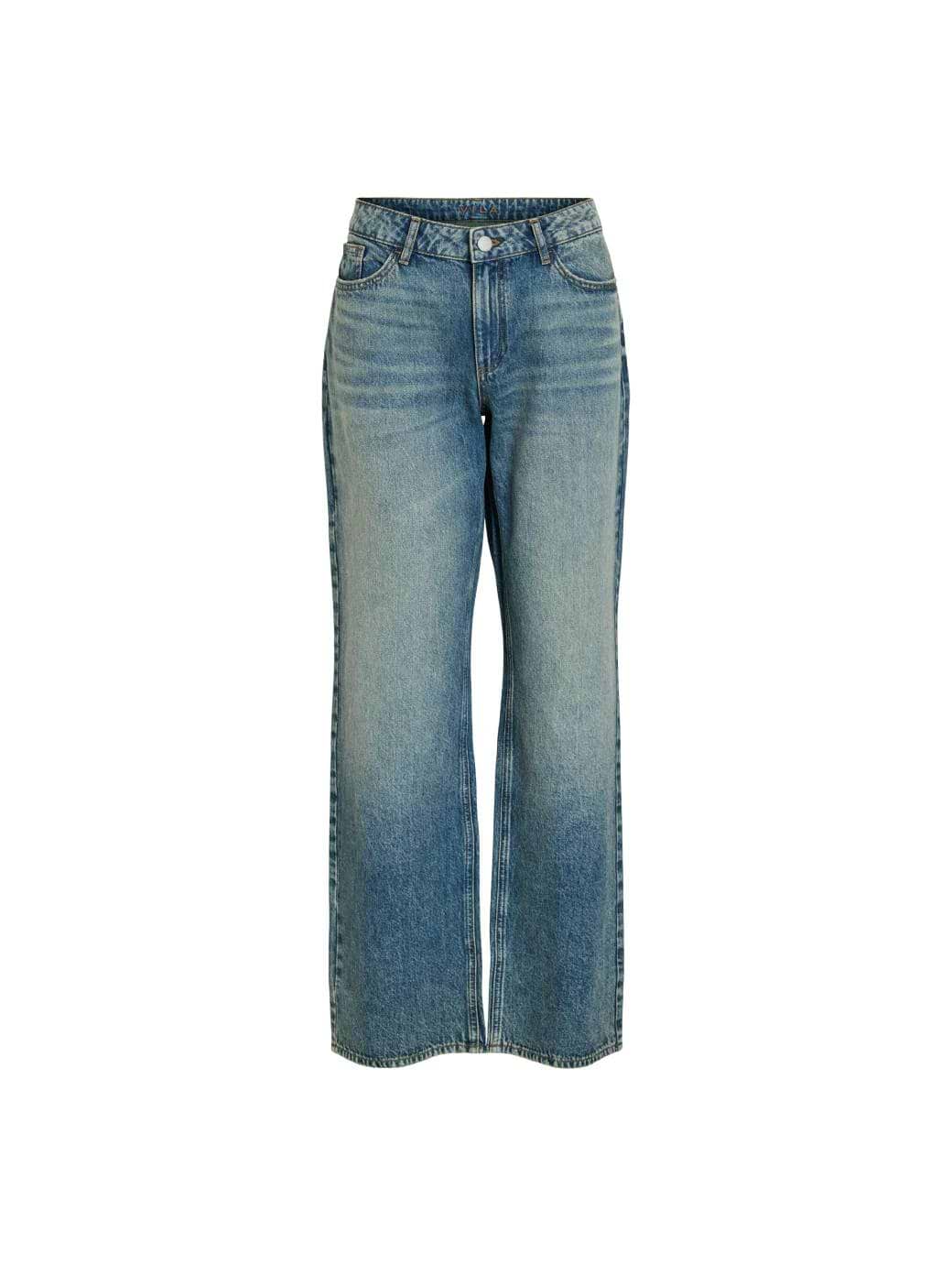 Vila Women's Maria Creek Lightweight Relaxed Fit Jeans Medium Blue Tinted