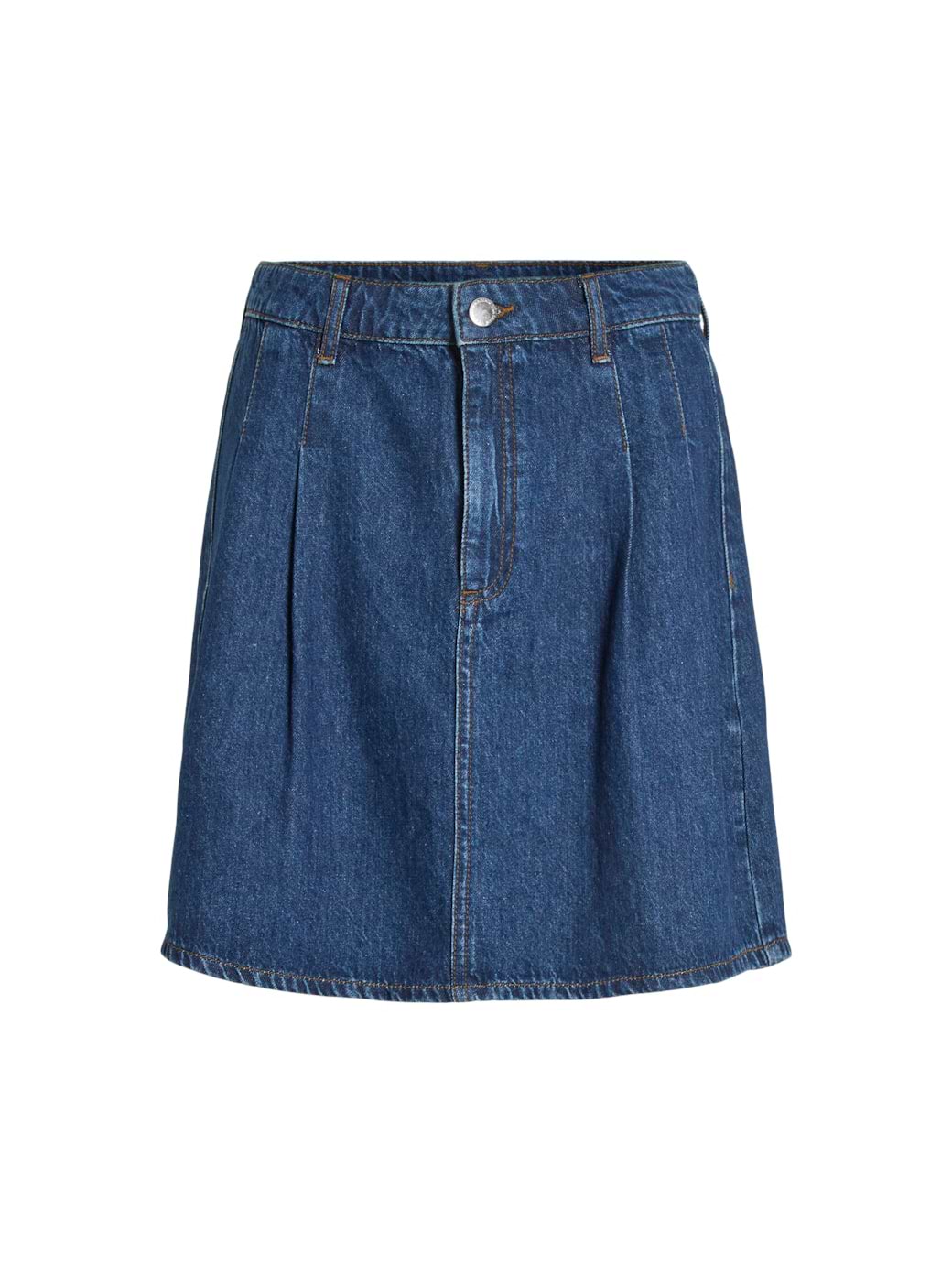 Vila Women's Nim Heavyweight Short Denim Skirt Dark Blue