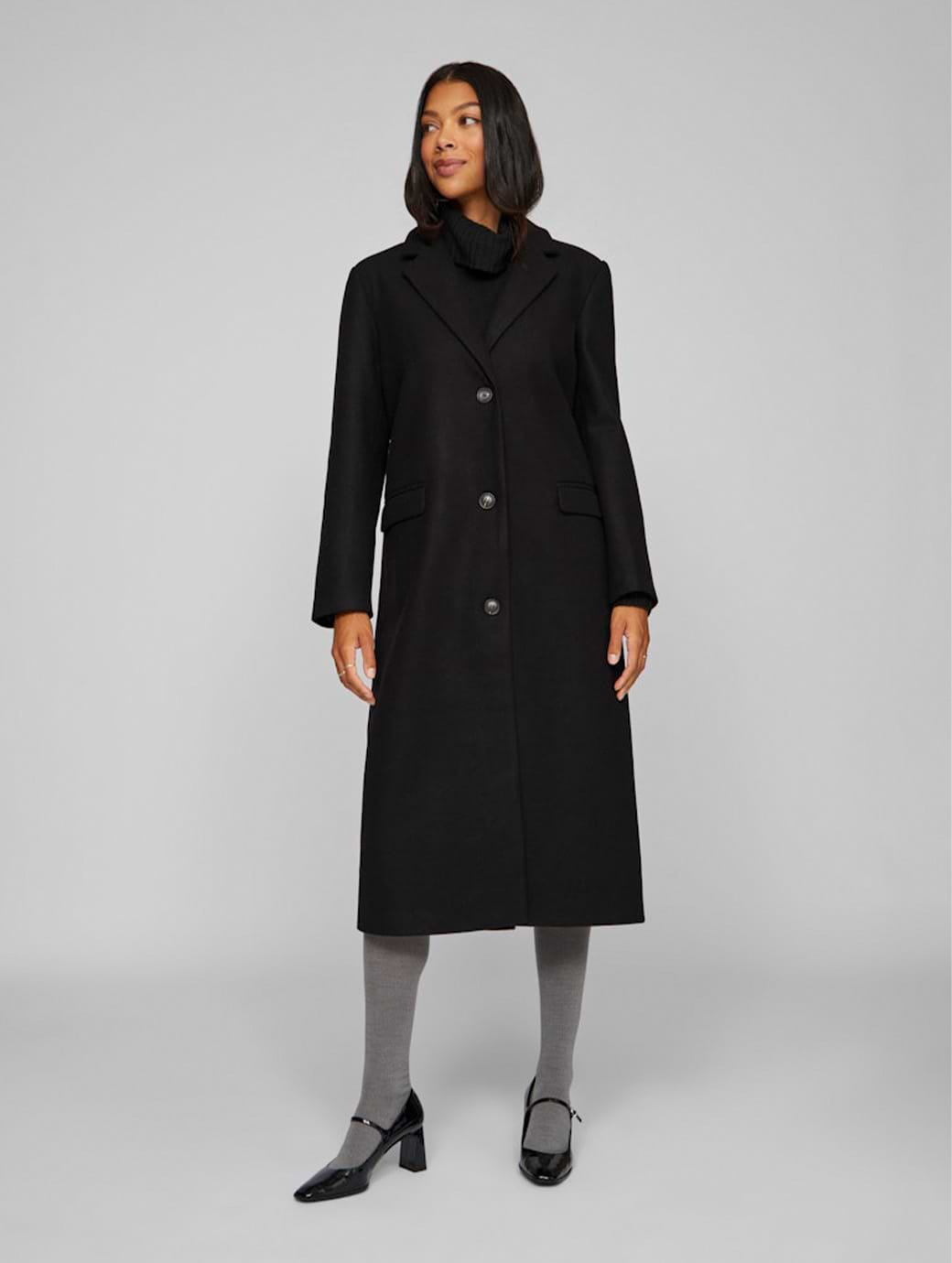 Vila Women's Visolo Coat Black
