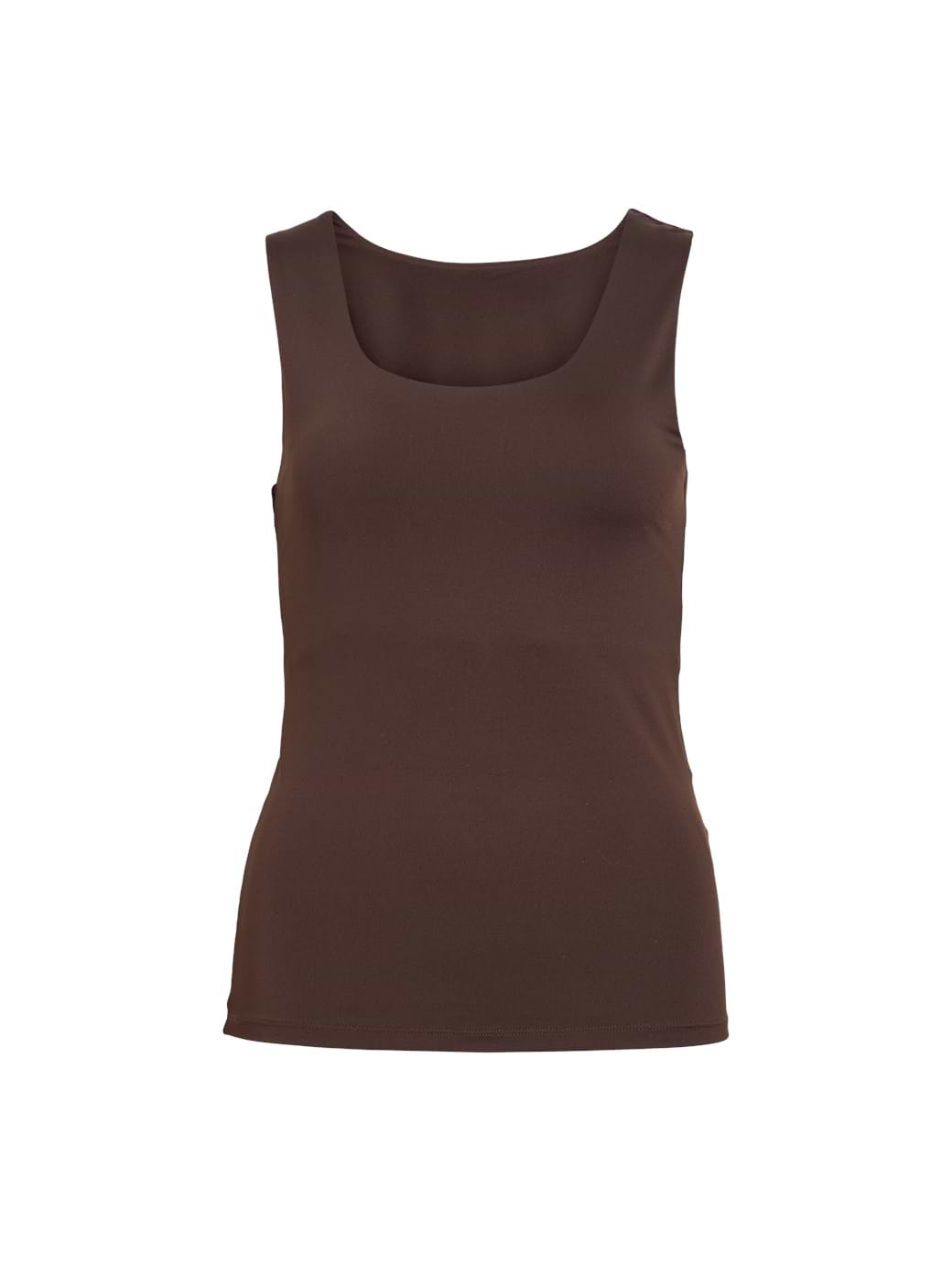 Vila Women's Vikenza U-Neck S/L Tank Top Coffee Bean