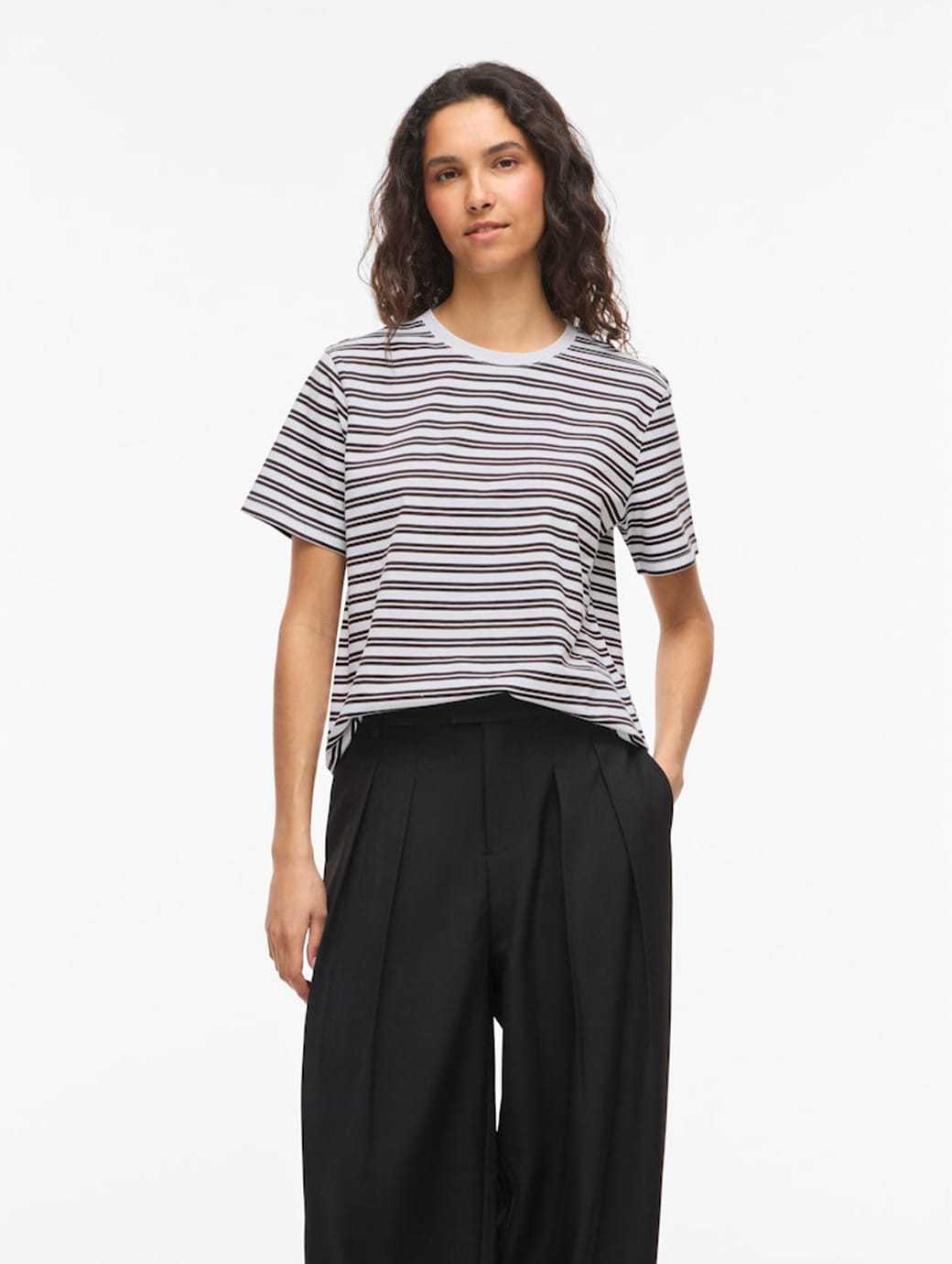 Vila Women's Nora Short Sleeved YD T-Shirt Coffee Bean