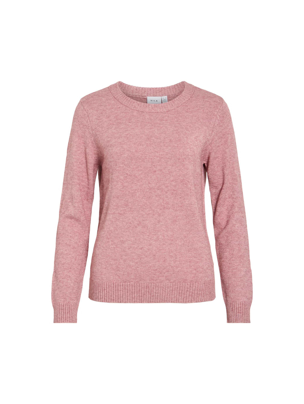 Vila Women's Viril O-Neck Long Sleeve Knit Top Nostalgia Rose
