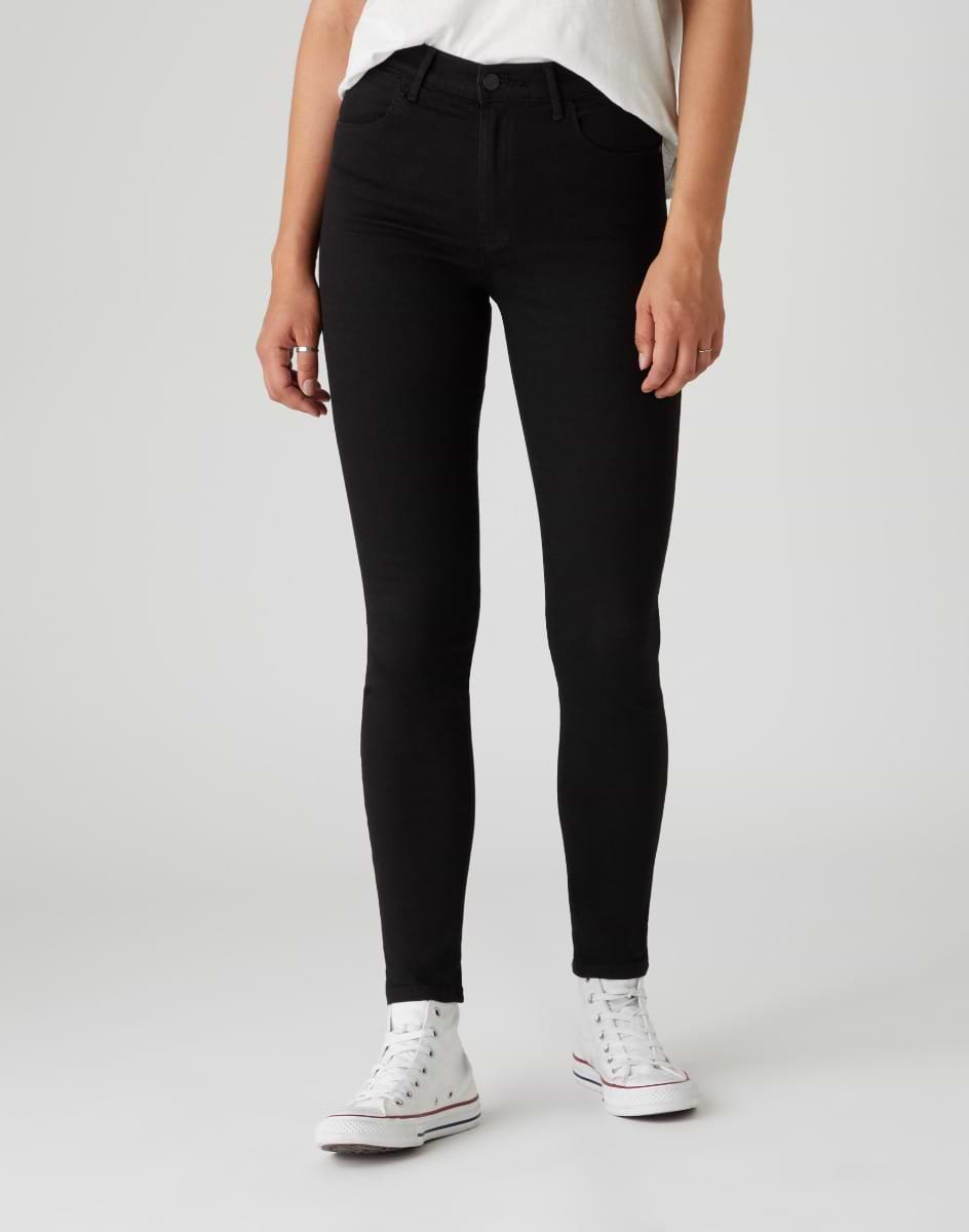 Wrangler High Skinny Jeans In Rinse Wash