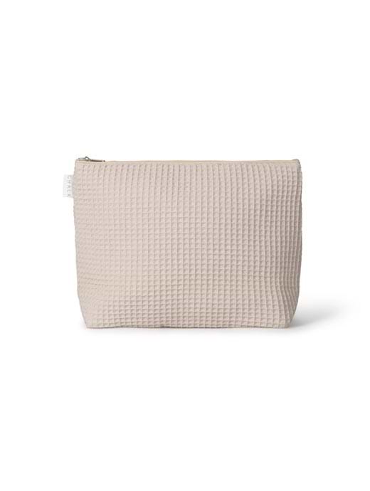 Chalk Waffle Wash Bag Large Stone