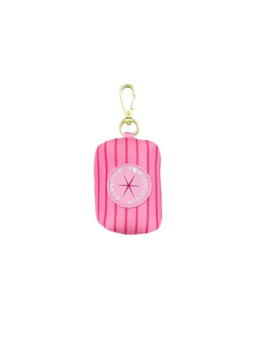 Pawsome Paws Boutique Walkies Ready Poop Bag Holder Raspberry Pink