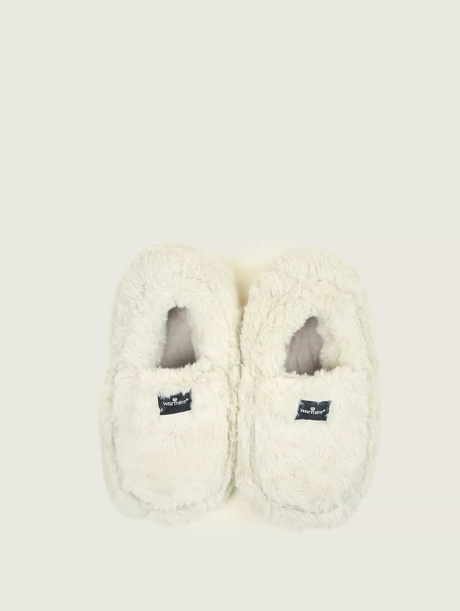 Warmies Luxury Microwavable Slippers Almond