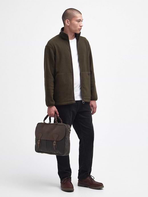 Barbour wax briefcase on sale