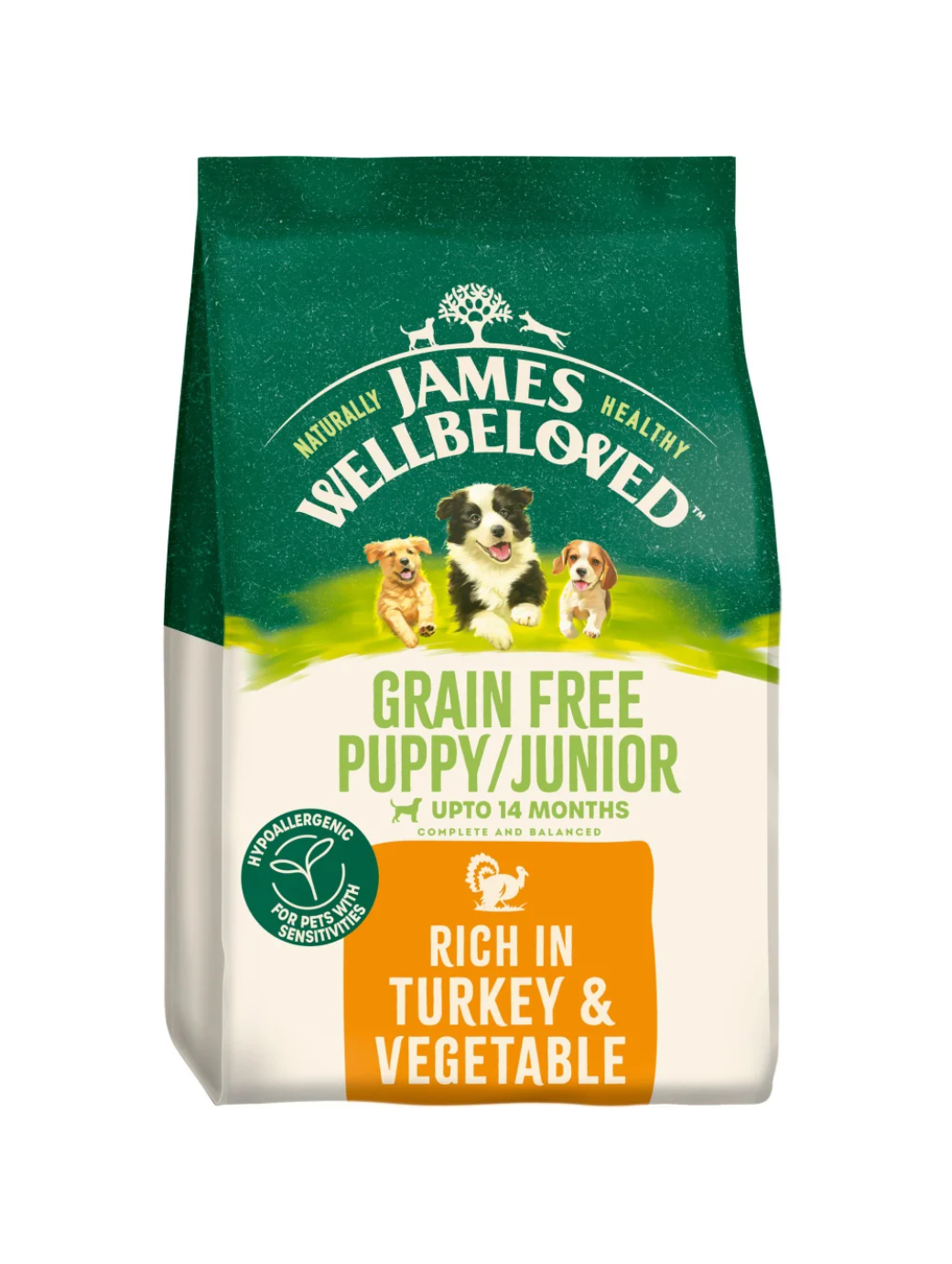 James Wellbeloved Grain Free Puppy/Junior Turkey & Veg 1.5kg
