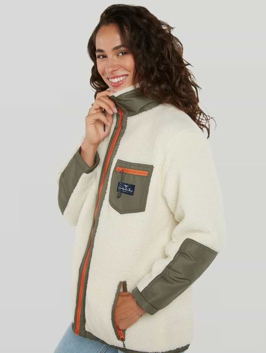 Whale Of A Time Highland Sherpa Fleece Cream