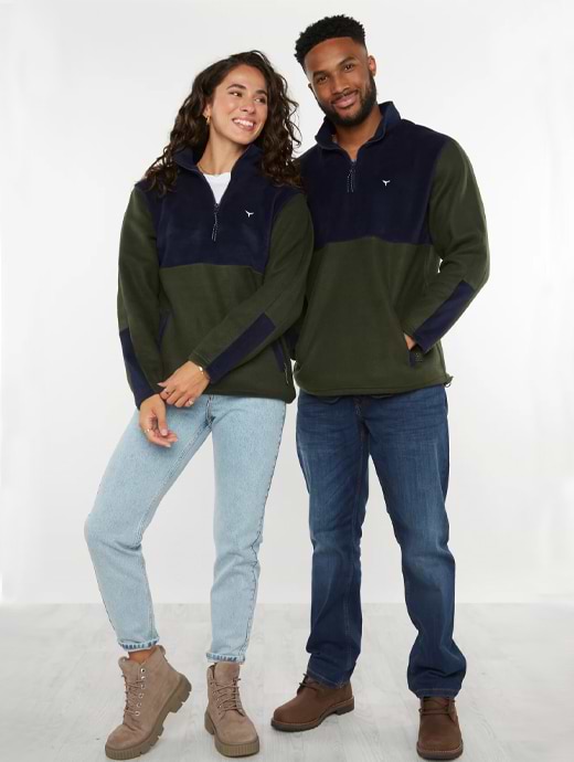 Whale Of A Time Unisex Exeter Fleece Olive/Navy