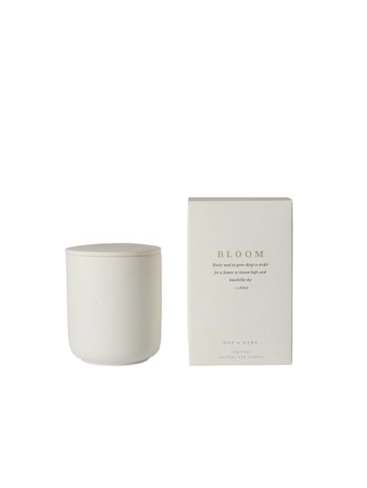 Chalk White Candle Bloom Hop & Herb 280g