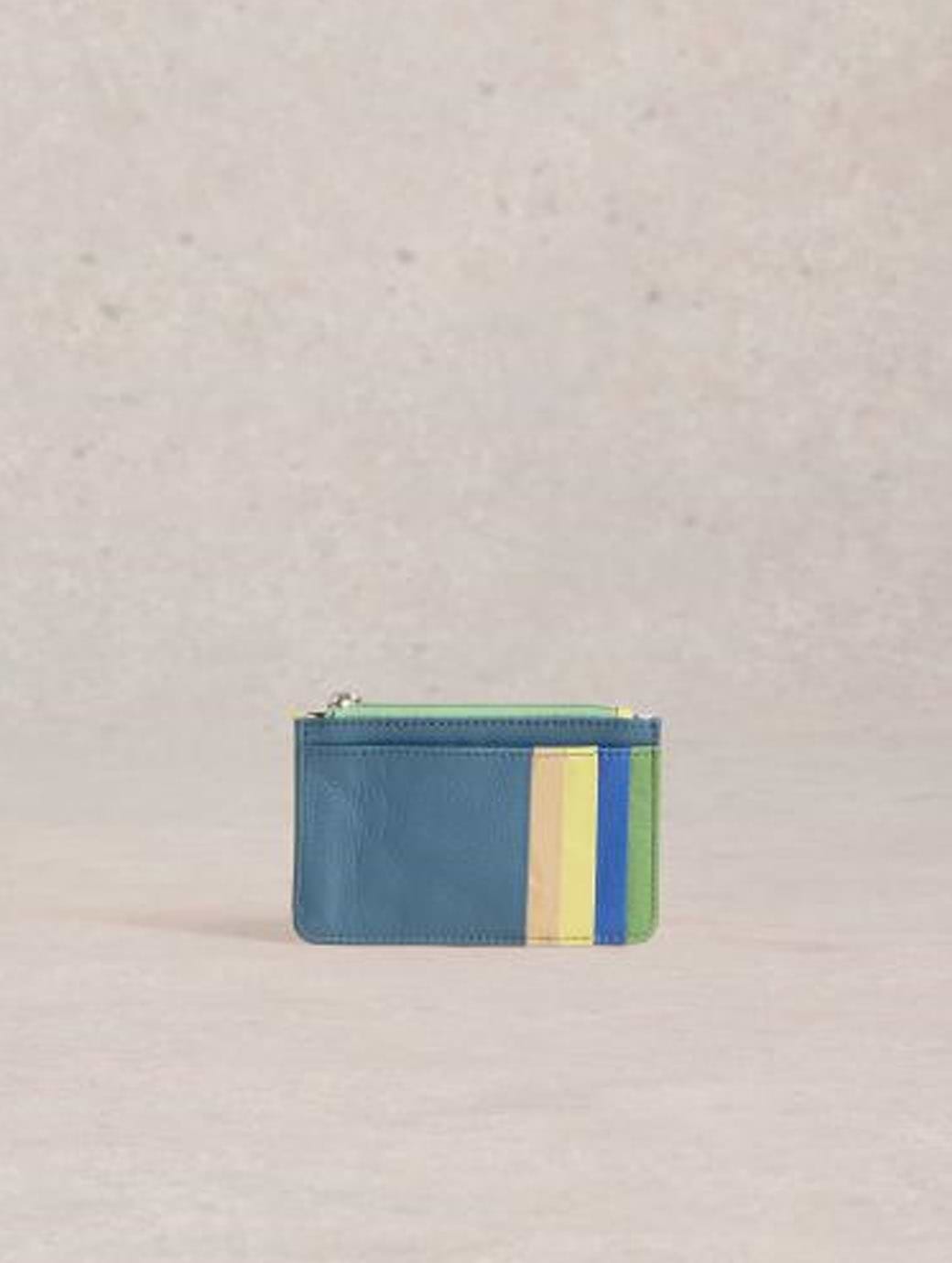 White Stuff Celia Card Holder Purse Blue Multi 