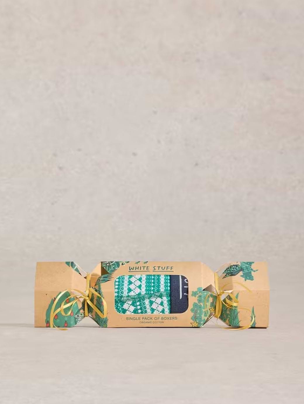 White Stuff Men's Boxers In A Crackers Teal Print