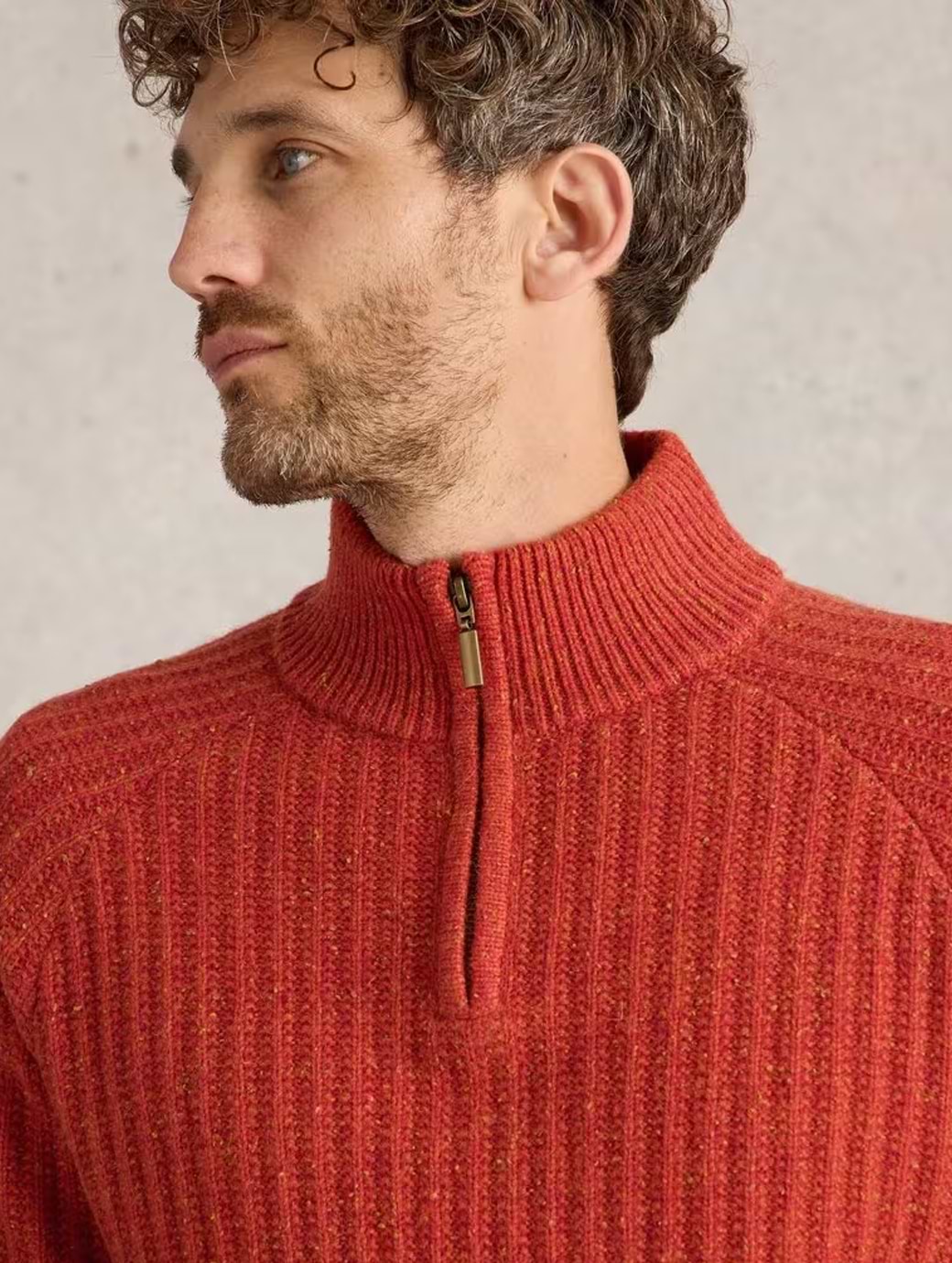 White funnel neck jumper cheap