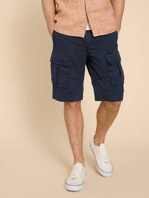 White Stuff Men s Halsall Cargo Shorts Dark Navy