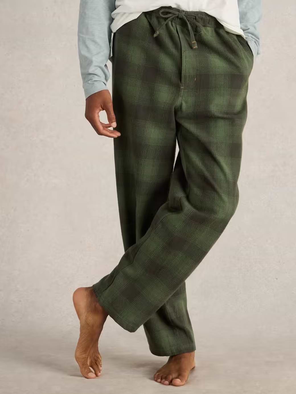 White Stuff Men s Moorland Flannel PJ Short Green Multi