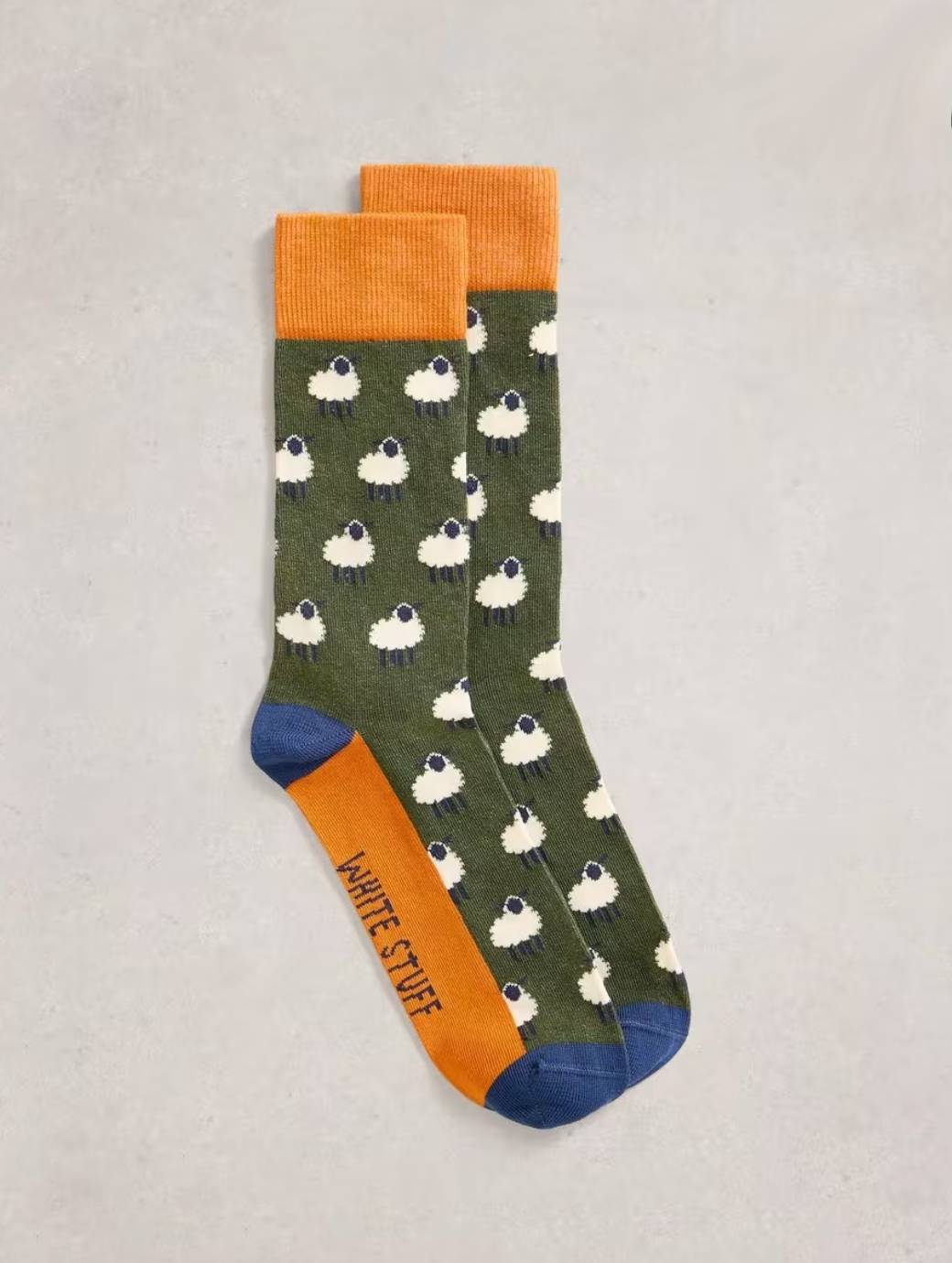 White Stuff Men's Novelty Ankle Sock Deep Green