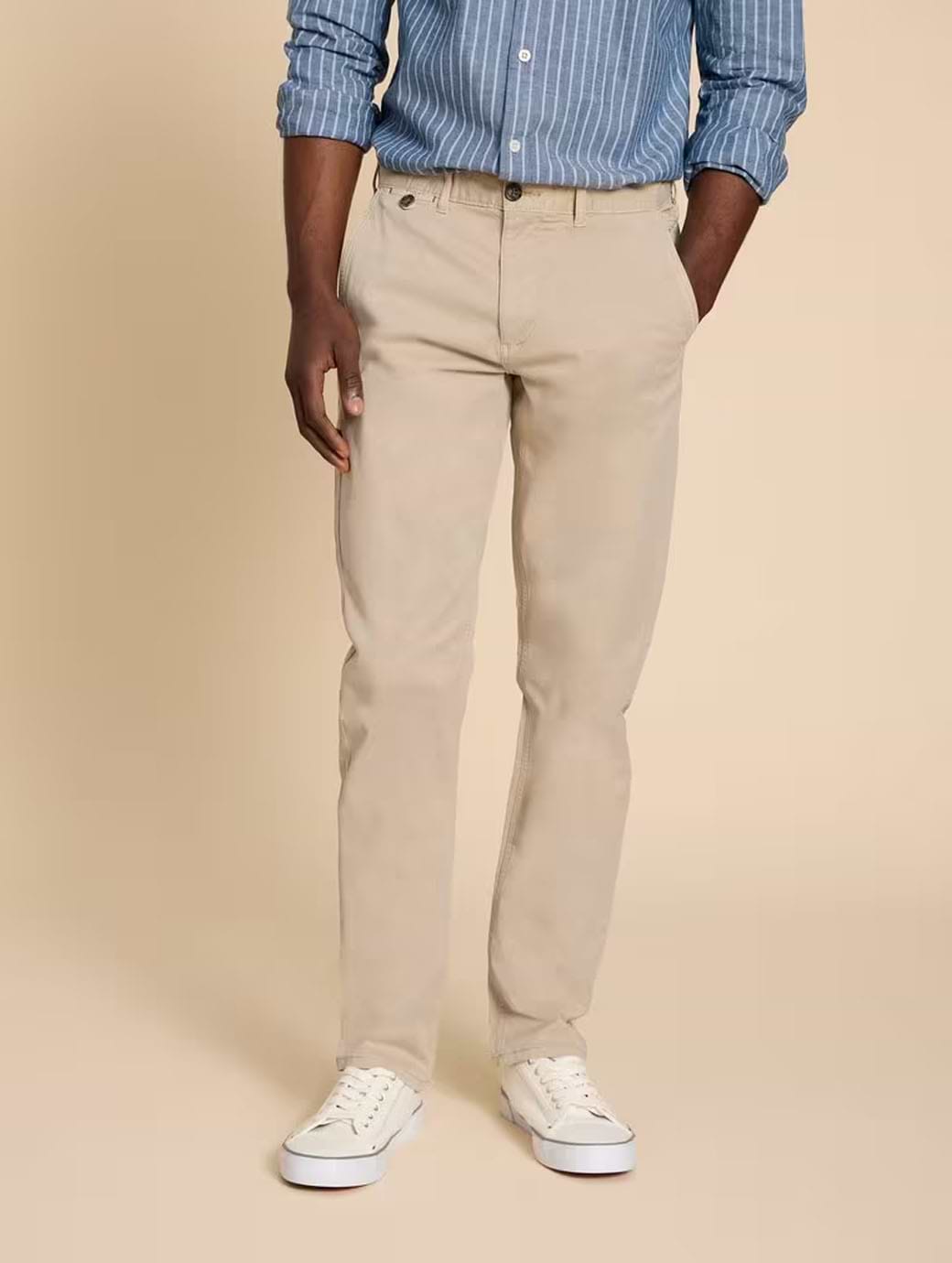 White Stuff Men's Sutton Organic Chino Trouser Light Natural