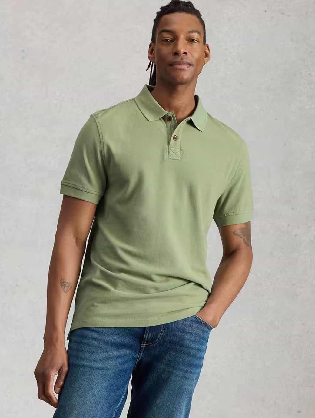 White Stuff Men's Utility Polo Light Green