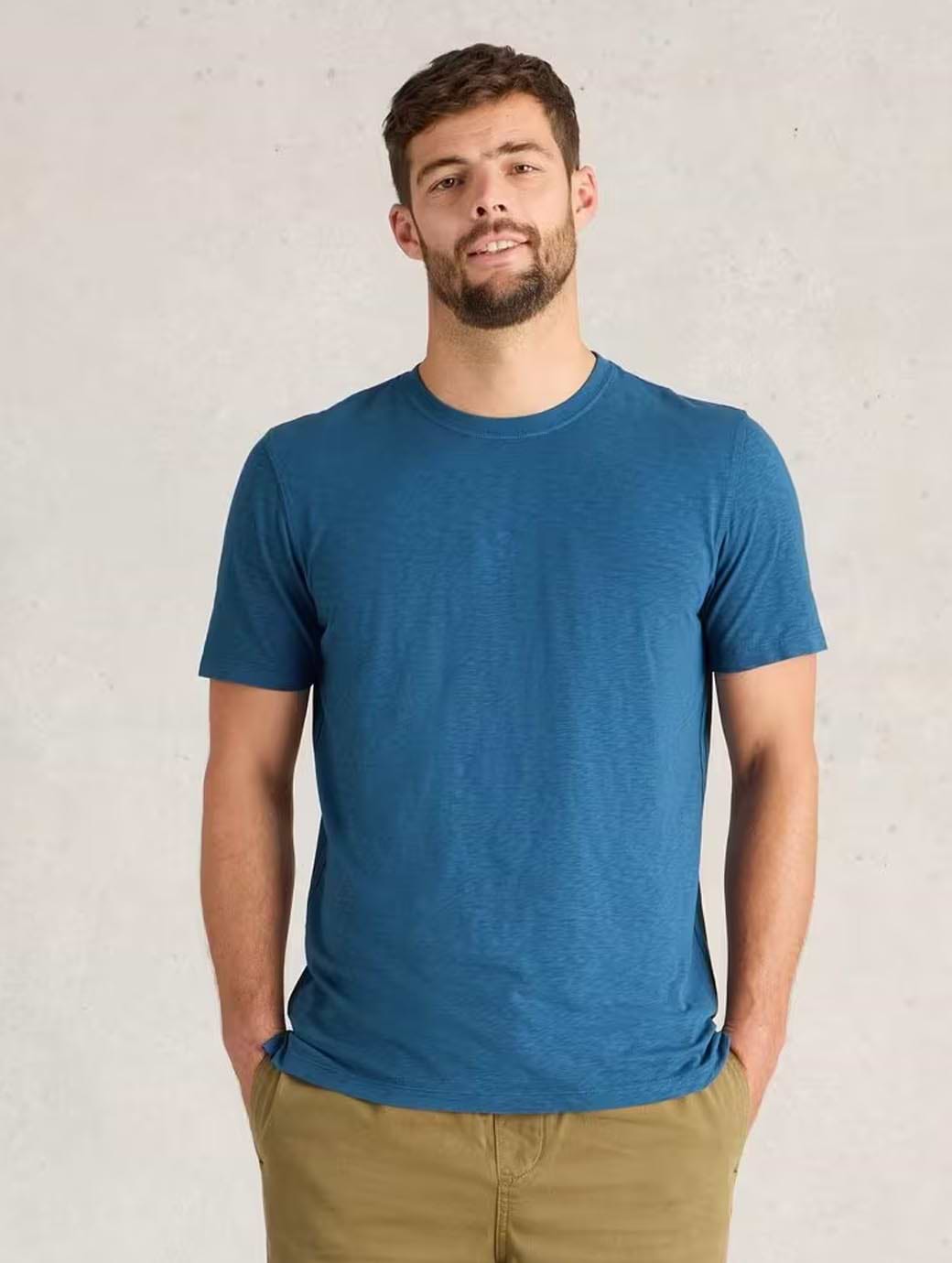 White Stuff Men's Abersoch Short Sleeve Tee Indigo Blue