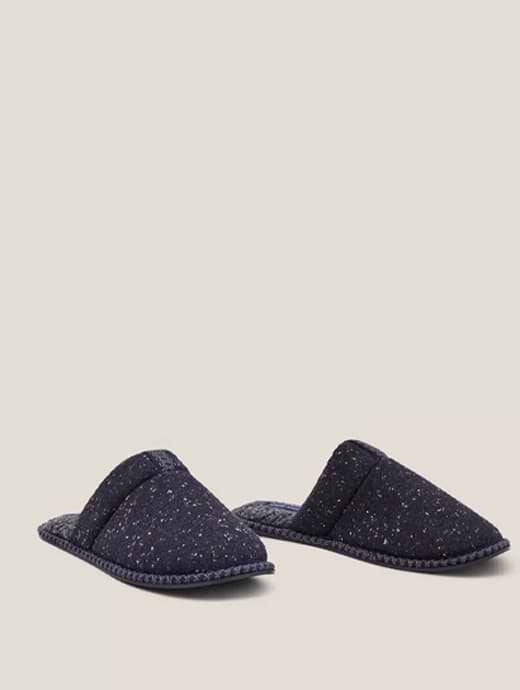 White Stuff Neppy Slip On Mule Slippers Navy Multi