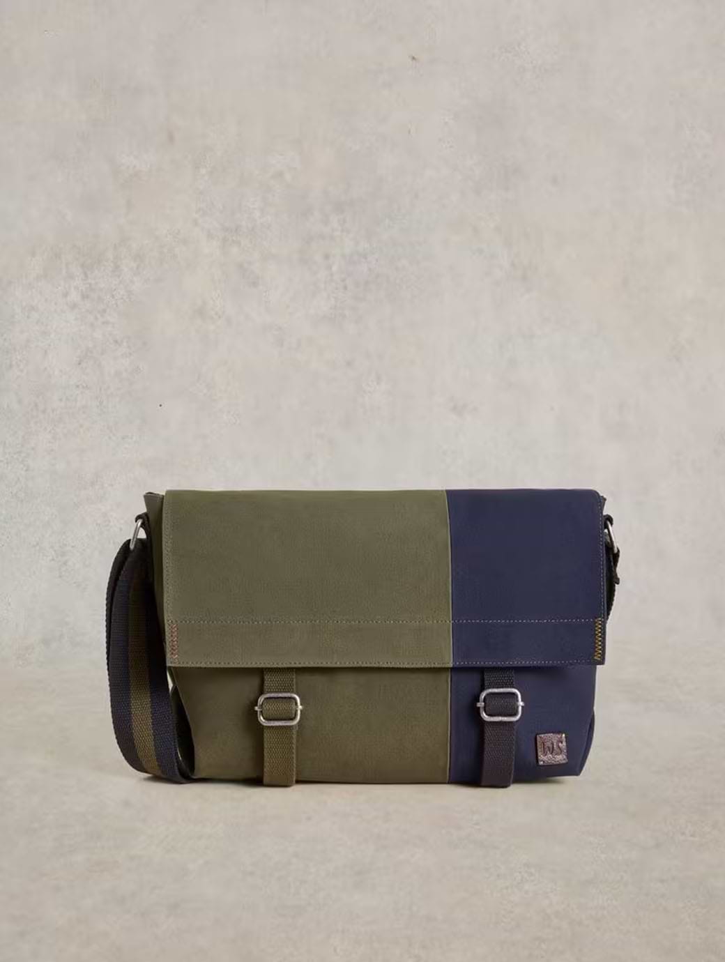 White Stuff Teddy Canvas Messenger Bag Green