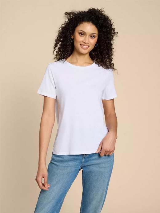 White Stuff Women's Abbie Stripe Tee Brilliant White