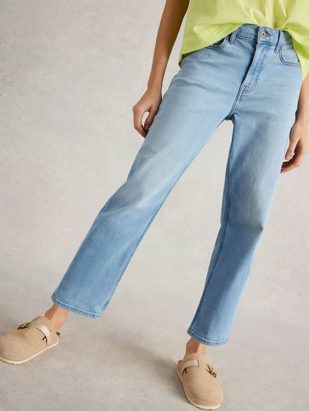White Stuff Women's Blake Straight Crop Jean Light Denim