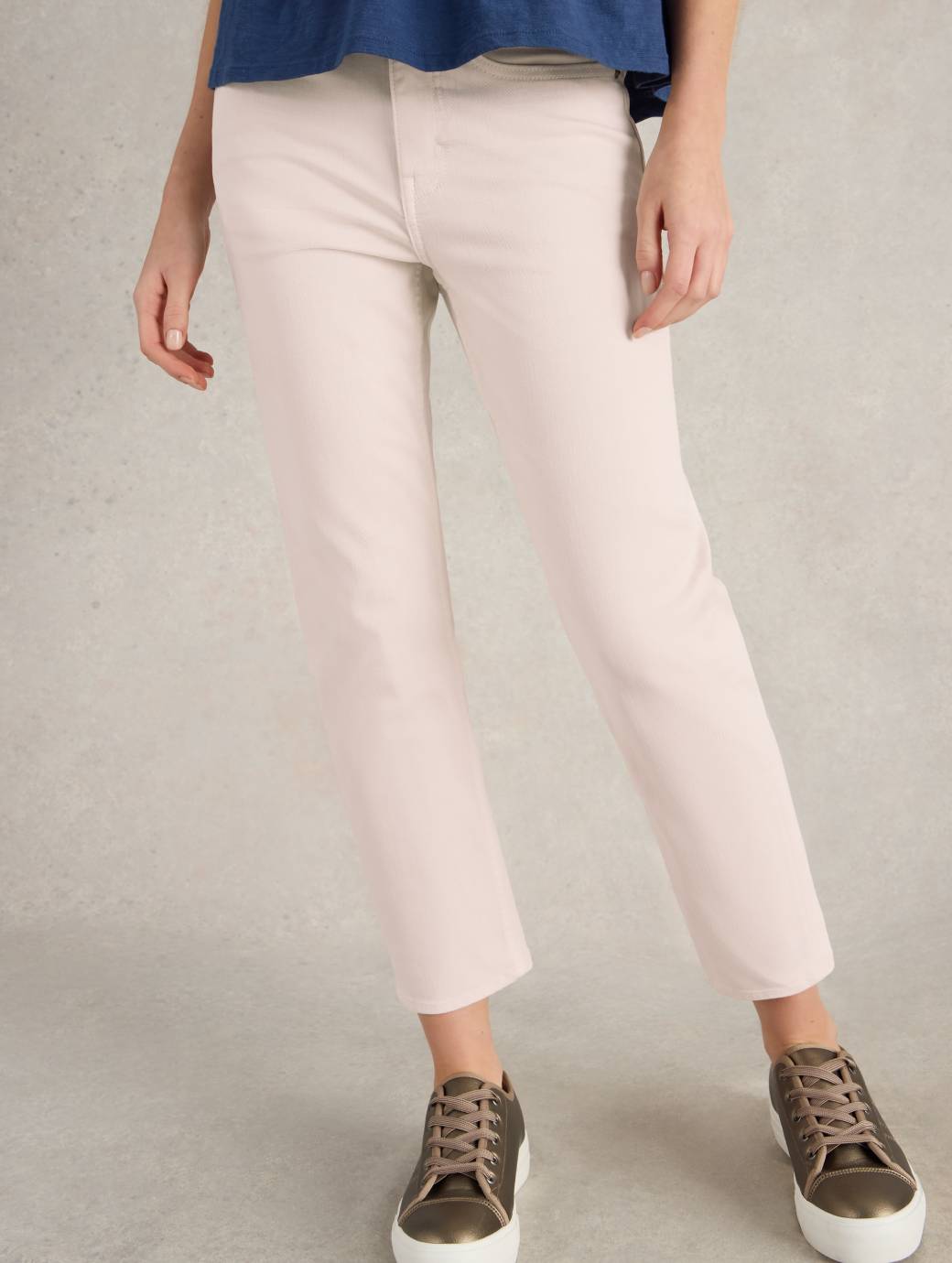 White Stuff Women's Blake Straight Crop Jean Natural White