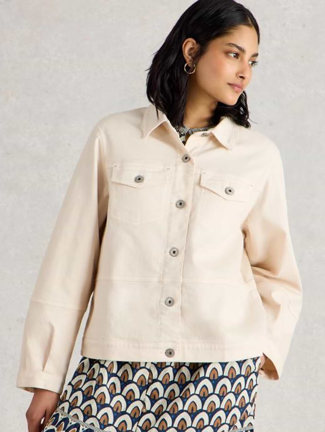 White Stuff Women's Camille Denim Jacket Light Natural