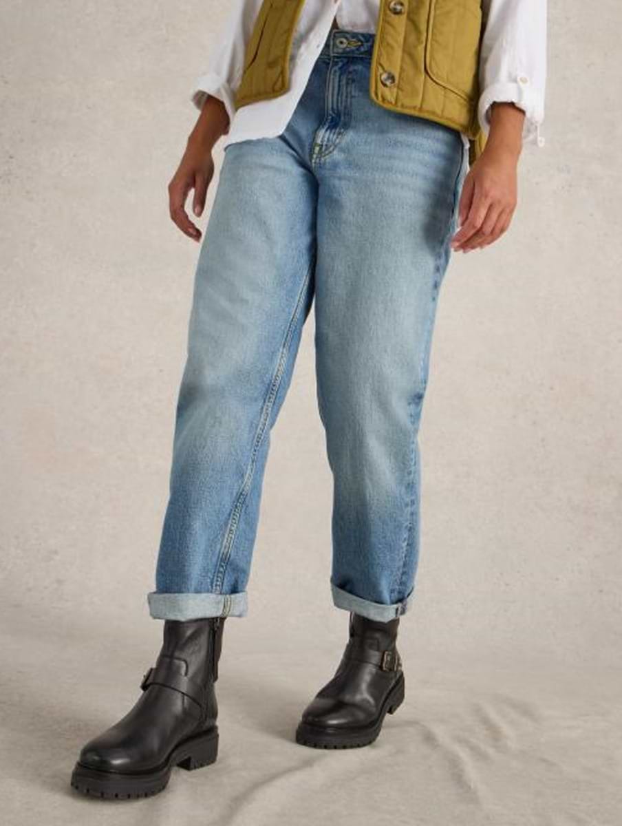White Stuff Women's Charlie Straight Jean Mid Denim