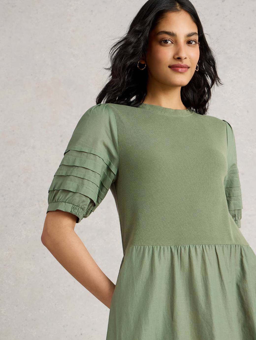 white stuff green dress White Stuff Womens Megan Jersey Dress 444339 Green Print