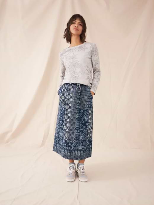 White stuff roller linen skirt on sale