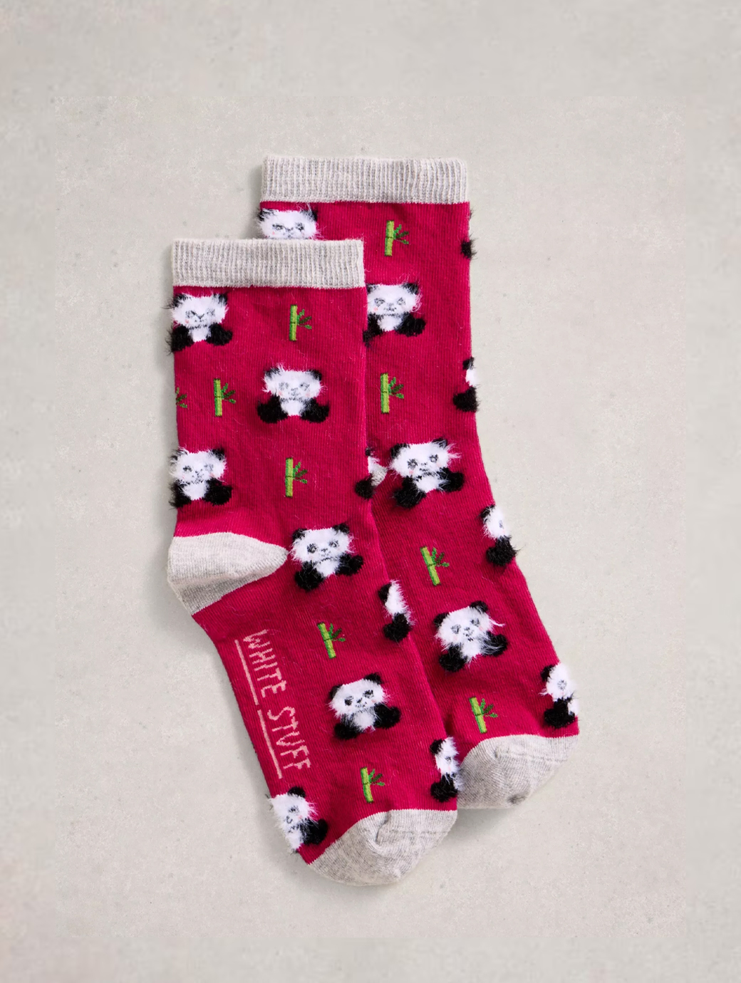 White Stuff Women's Fluffy Ankle Sock Dark Pink