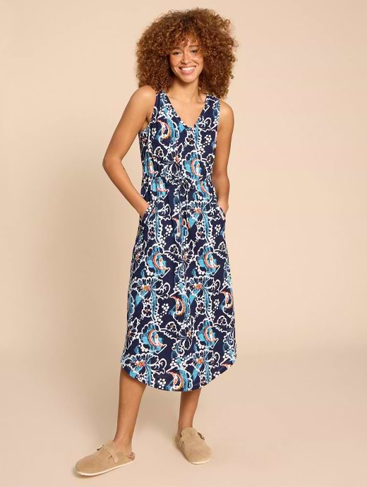 White Stuff Women s Heidi Dress Navy Multi