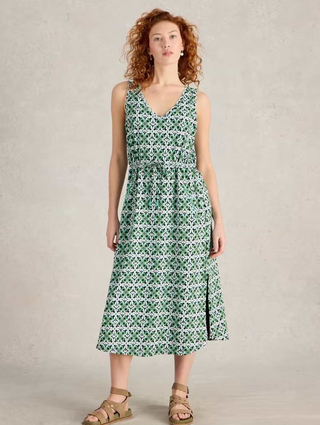 White Stuff Women's Heidi Jersey Dress Navy Print