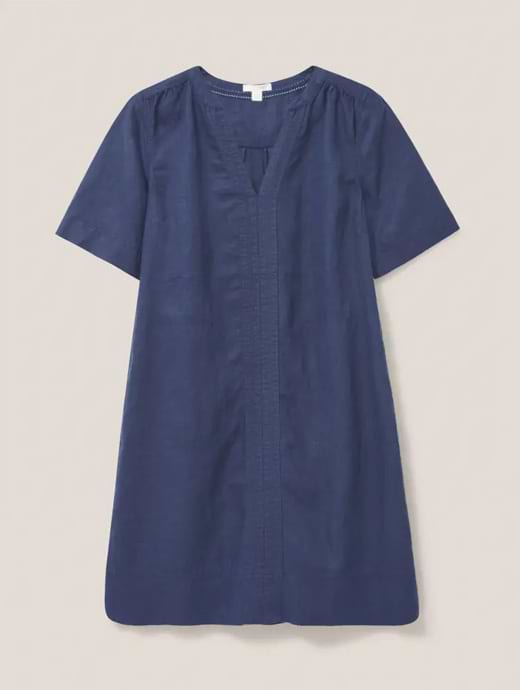 knee length dresses for ladies Ladies Linen Shift Dress