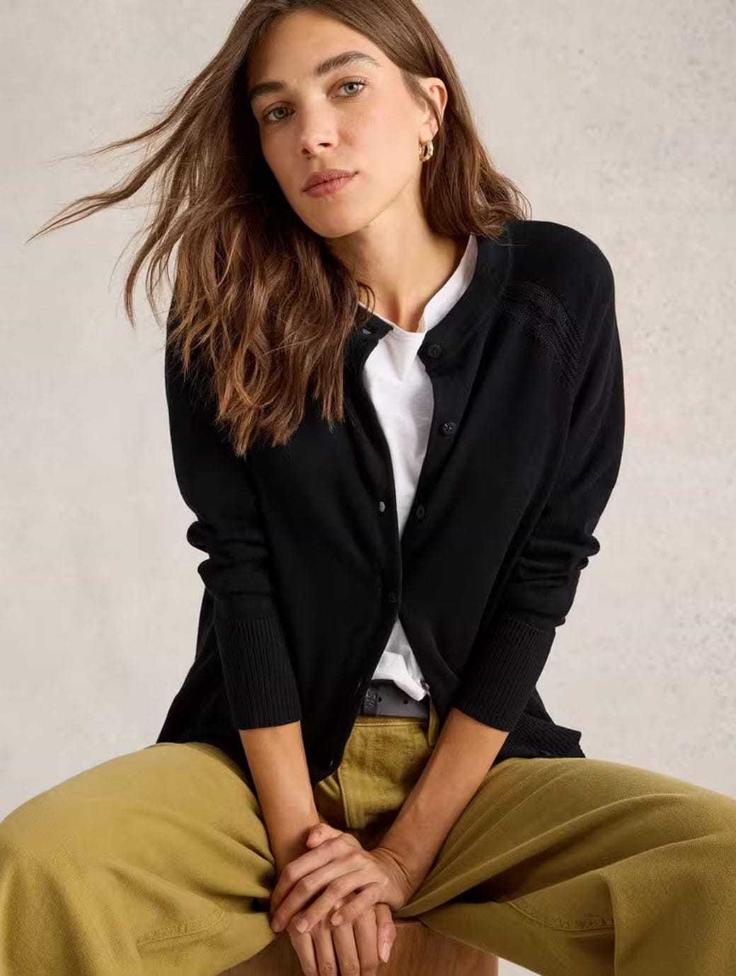 White Stuff Women's Lulu Cardi Pure Black