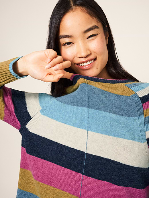 Multi coloured jumper womens online