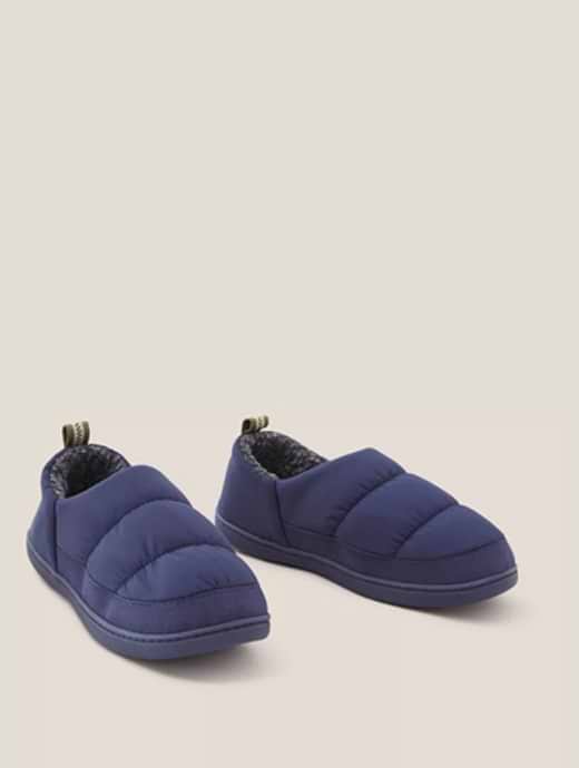 White Stuff Women's Nylon Puffer Slipper Dark Navy