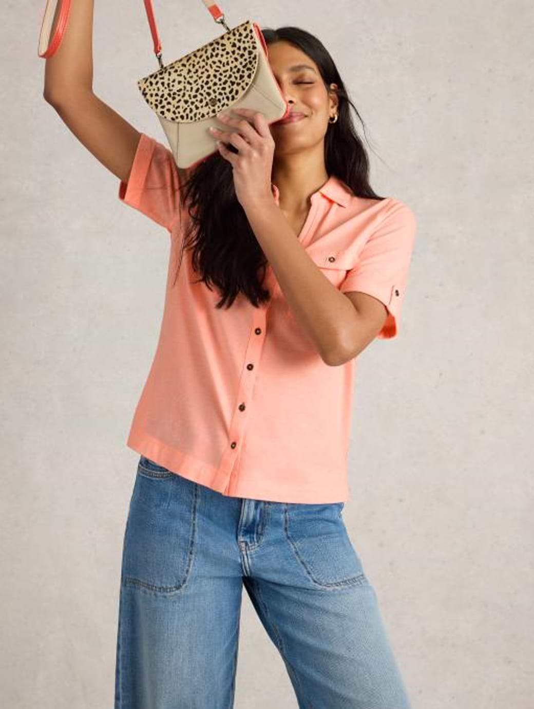 White Stuff Women's Paige Pocket Shirt Light Pink