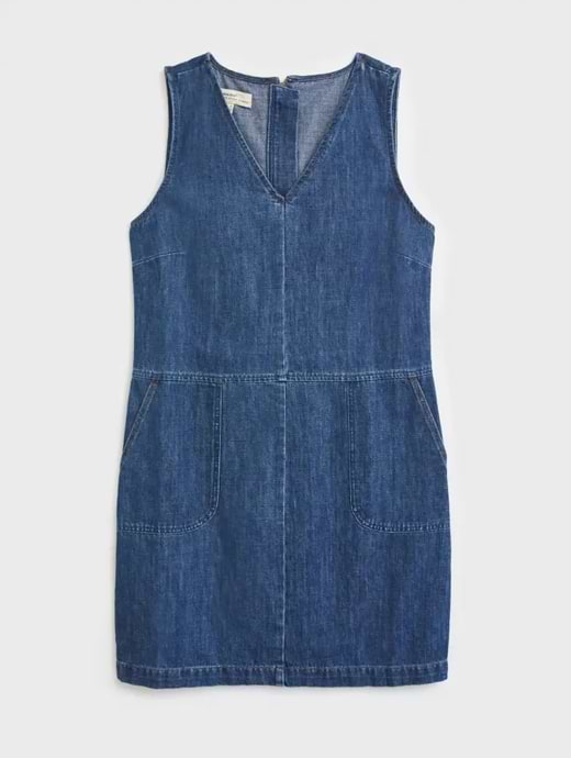 White stuff denim pinafore top