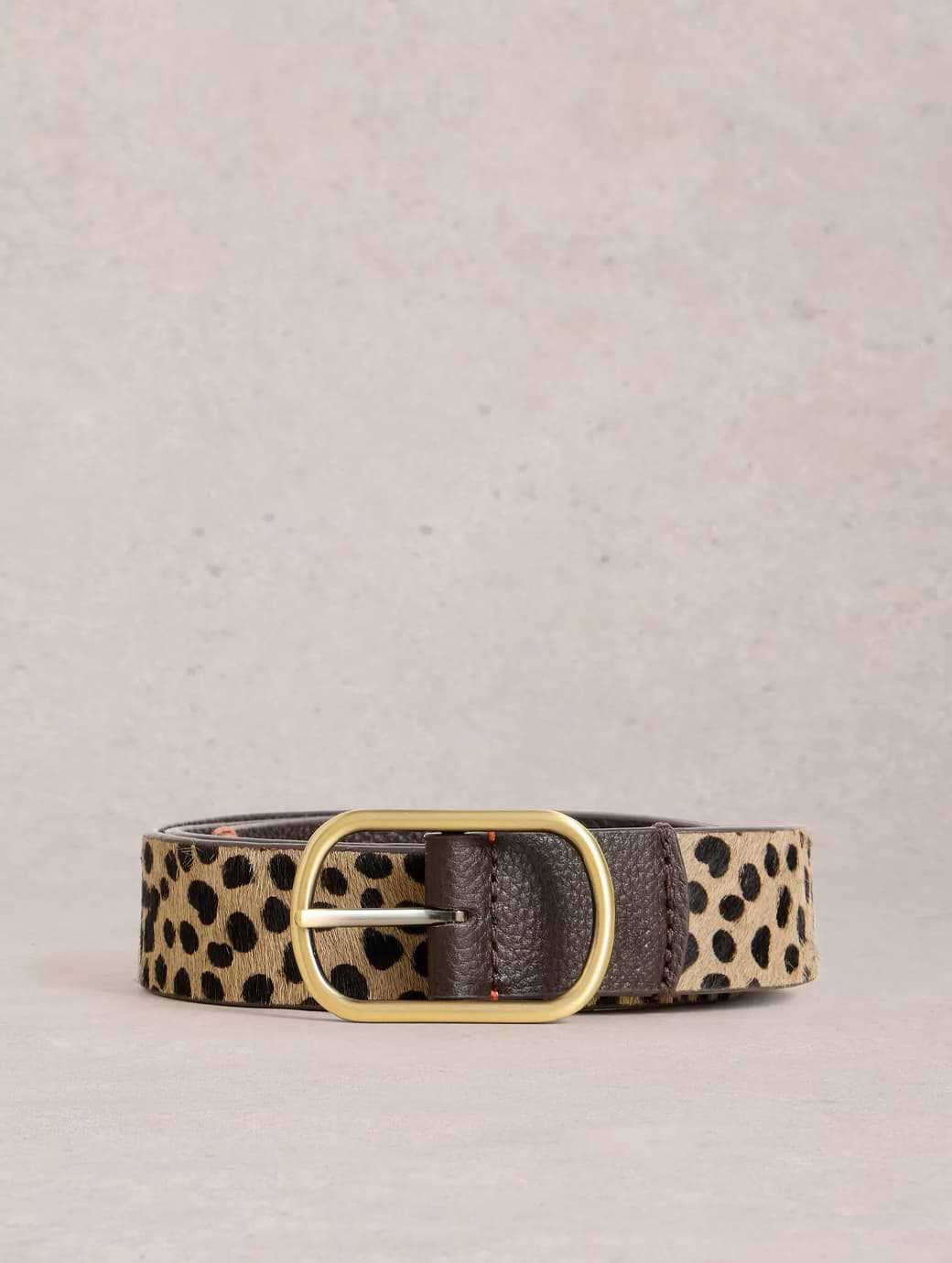 White Stuff Women's Reversible Leather Belt Natural Multi