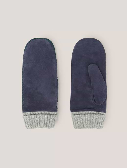 White Stuff Women's Suede Mitten Dark Navy